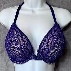 Victoria's Secret Purple Very Sexy Push-Up Front Close Bra Size 36DDD